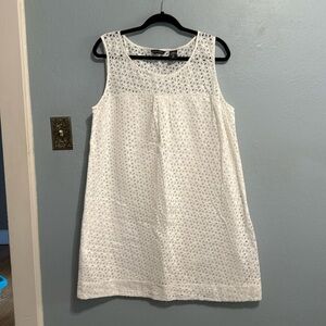 New York & co white eyelet mini dress